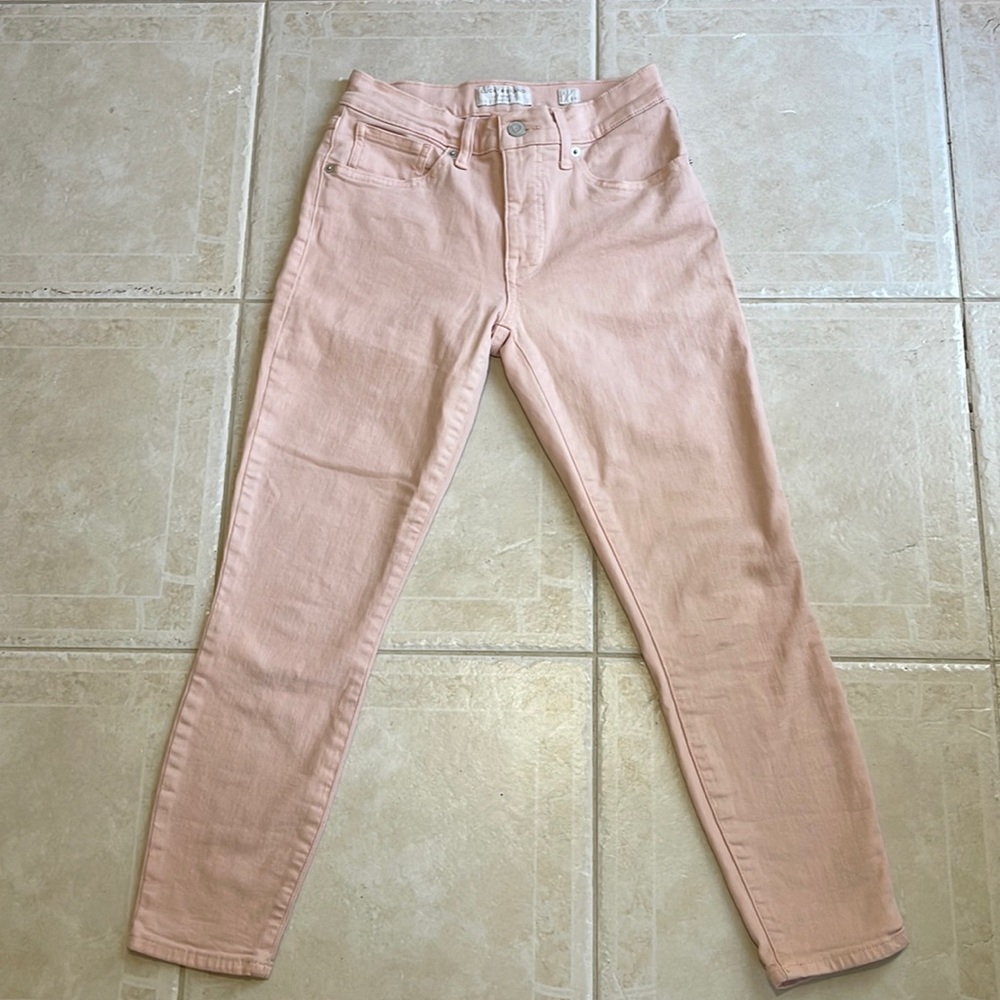 LUCKY BRAND Jeans Mid Rise Crop Ava Light Pink Womens Size 2 Straight Leg